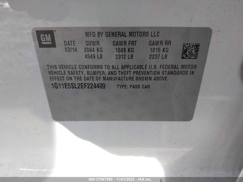 2014 CHEVROLET MALIBU 2LT - 1G11E5SL2EF224409