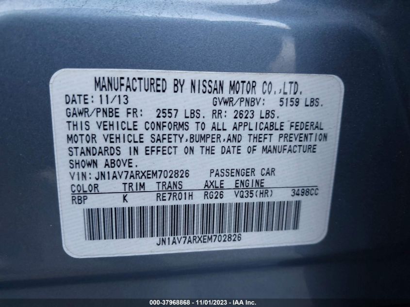 2014 INFINITI Q50 HYBRID PREMIUM - JN1AV7ARXEM702826