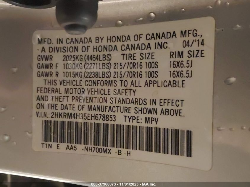 2014 HONDA CR-V LX - 2HKRM4H35EH678853