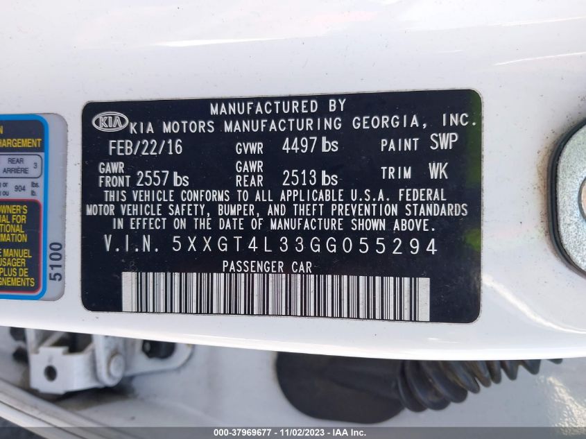 2016 KIA OPTIMA LX - 5XXGT4L33GG055294