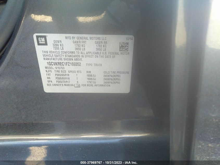 2015 CHEVROLET SILVERADO 1500 1LT - 1GCVKREC1FZ169262