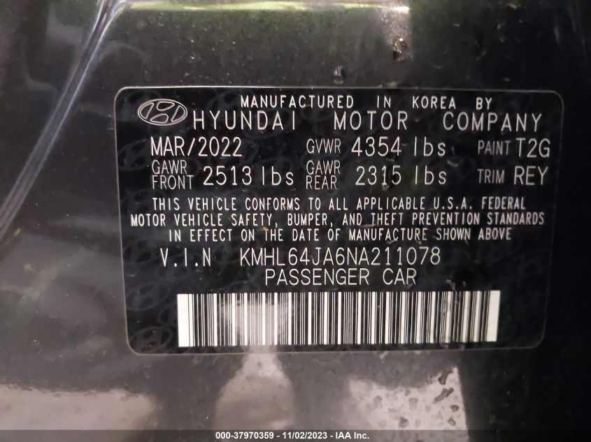 2022 HYUNDAI SONATA SEL - KMHL64JA6NA211078