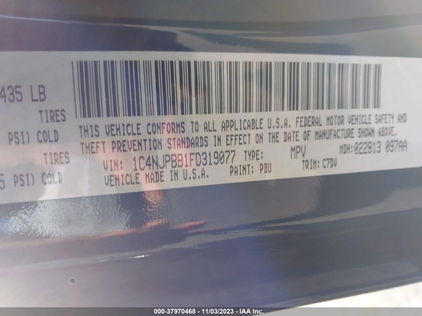 2015 JEEP PATRIOT SPORT - 1C4NJPBB1FD319077