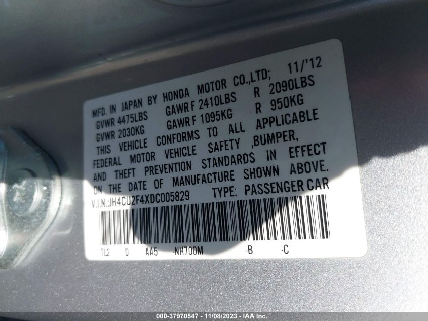 2013 ACURA TSX 2.4 - JH4CU2F4XDC005829