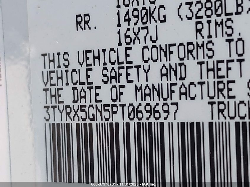 2023 TOYOTA TACOMA ACCESS CAB/SR/SR5 - 3TYRX5GN5PT069697