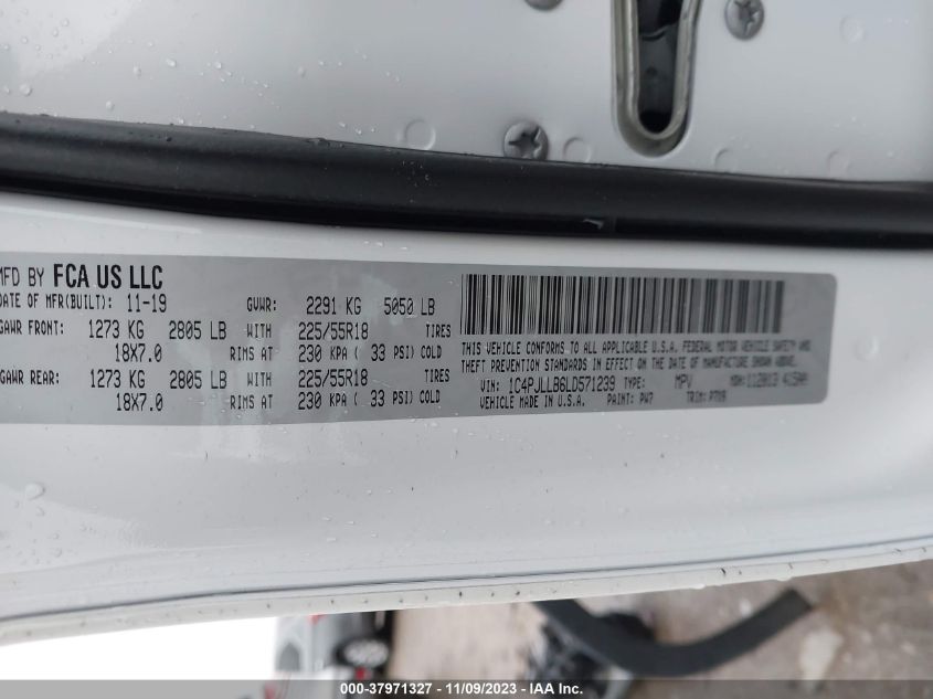 2020 JEEP CHEROKEE LATITUDE PLUS - 1C4PJLLB6LD571239