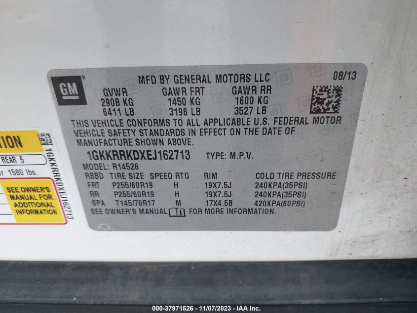 2014 GMC ACADIA SLT-1 - 1GKKRRKDXEJ162713