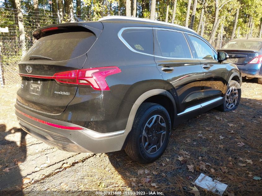 2021 HYUNDAI SANTA FE HYBRID BLUE - KM8S2DA13MU009402