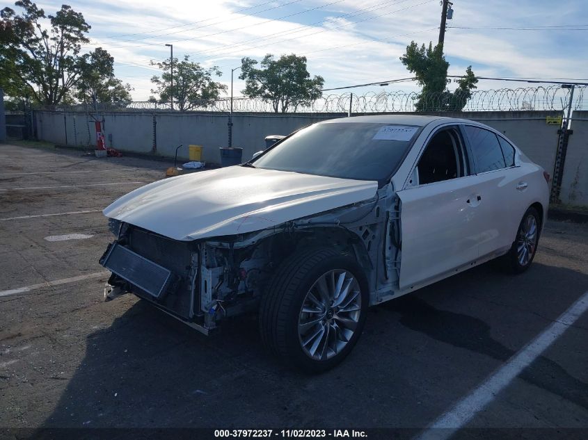 VIN JN1EV7AP0KM516675 2019 INFINITI Q50 3.0T LUXE