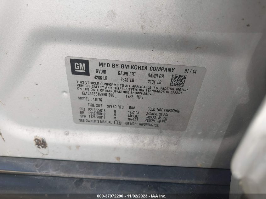 2014 BUICK ENCORE - KL4CJASB1EB661010
