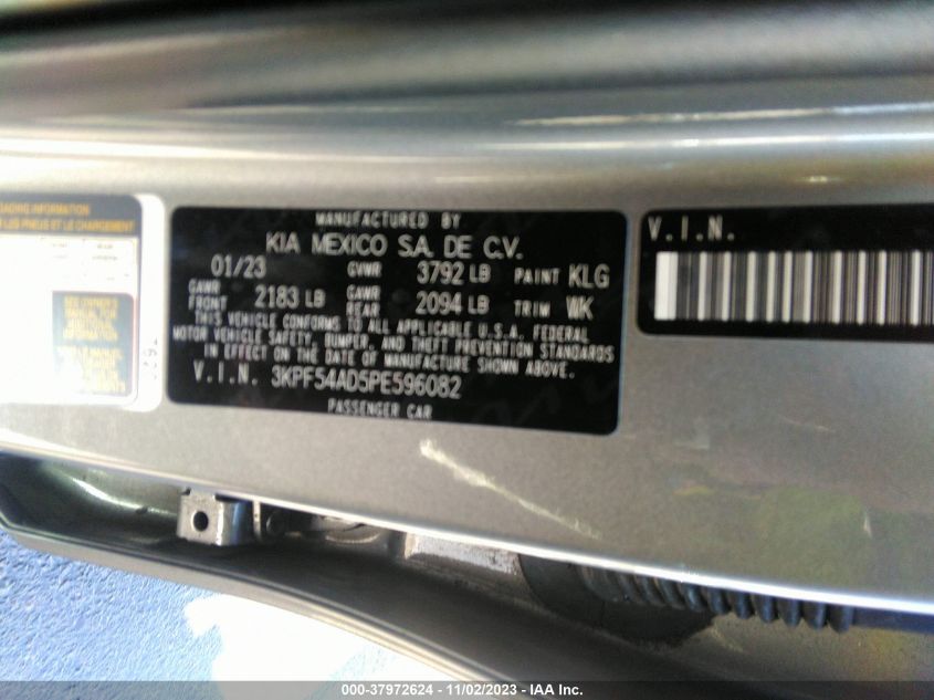 2023 KIA FORTE GT LINE - 3KPF54AD5PE596082