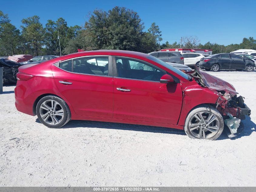 2017 HYUNDAI ELANTRA LIMITED - KMHD84LF7HU135204