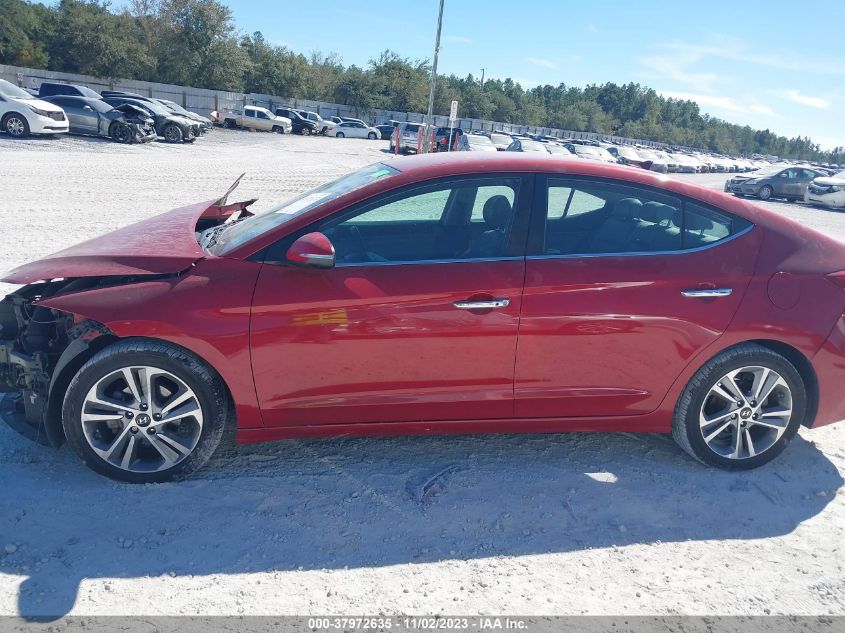 2017 HYUNDAI ELANTRA LIMITED - KMHD84LF7HU135204