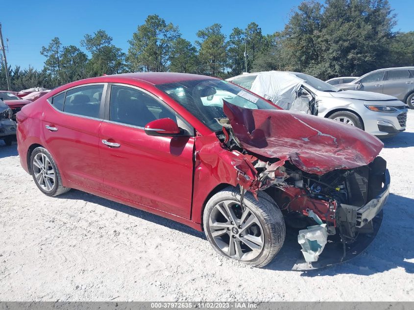 2017 HYUNDAI ELANTRA LIMITED - KMHD84LF7HU135204