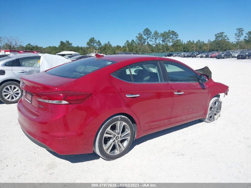 2017 HYUNDAI ELANTRA LIMITED - KMHD84LF7HU135204