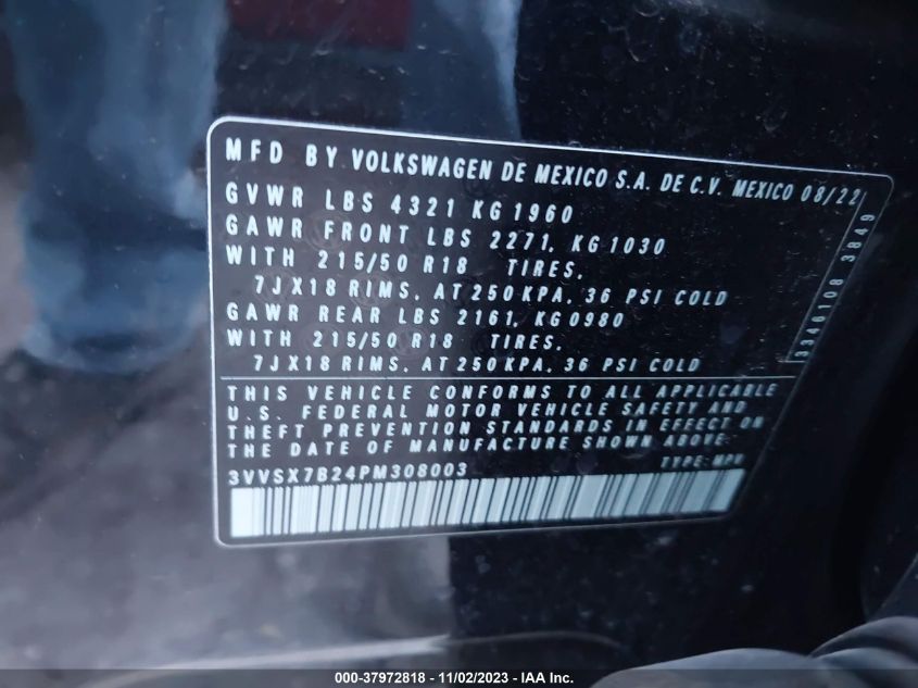 2023 VOLKSWAGEN TAOS SE - 3VVSX7B24PM308003