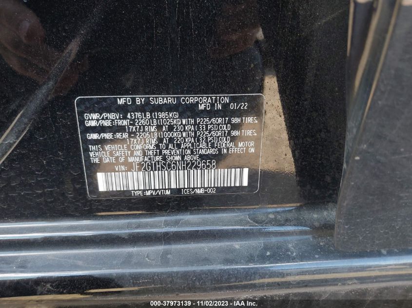 2022 SUBARU CROSSTREK SPORT - JF2GTHSC6NH229658