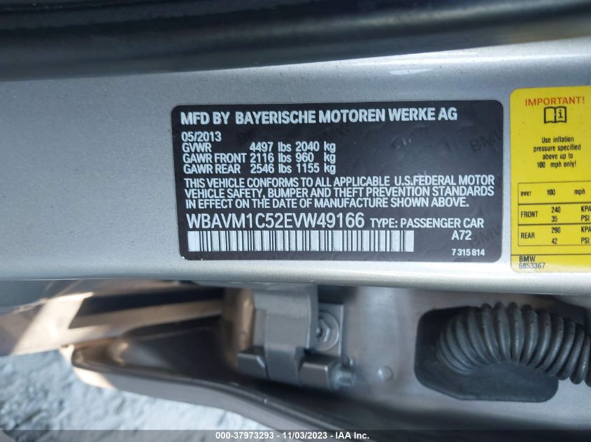 WBAVM1C52EVW49166 | 2014 BMW X1