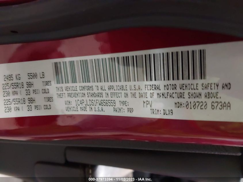 2015 JEEP CHEROKEE LIMITED - 1C4PJLDS1FW656559