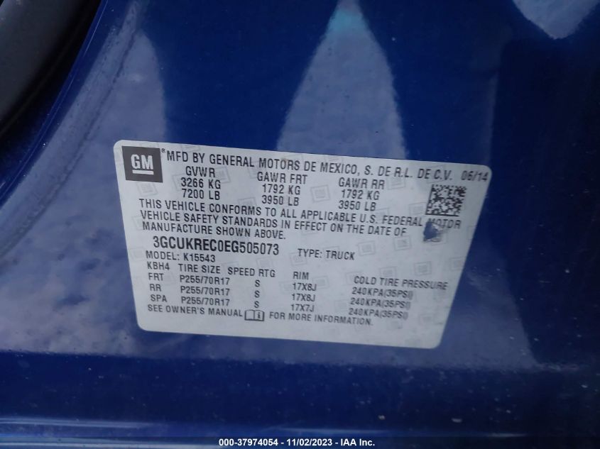 2014 CHEVROLET SILVERADO 1500 1LT - 3GCUKREC0EG505073