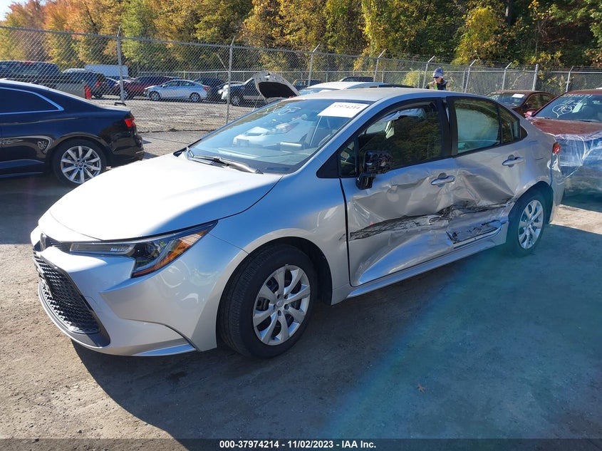 VIN JTDEPMAEXMJ153505 2021 TOYOTA COROLLA LE