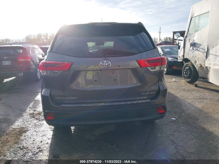 2019 TOYOTA HIGHLANDER XLE - 5TDJZRFH5KS959907