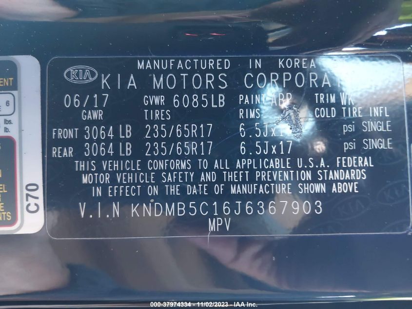 2018 KIA SEDONA LX - KNDMB5C16J6367903