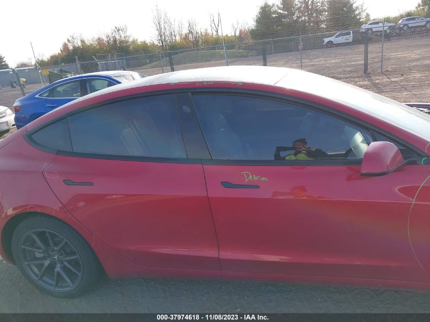 2022 TESLA MODEL 3 - 5YJ3E1EB1NF126200