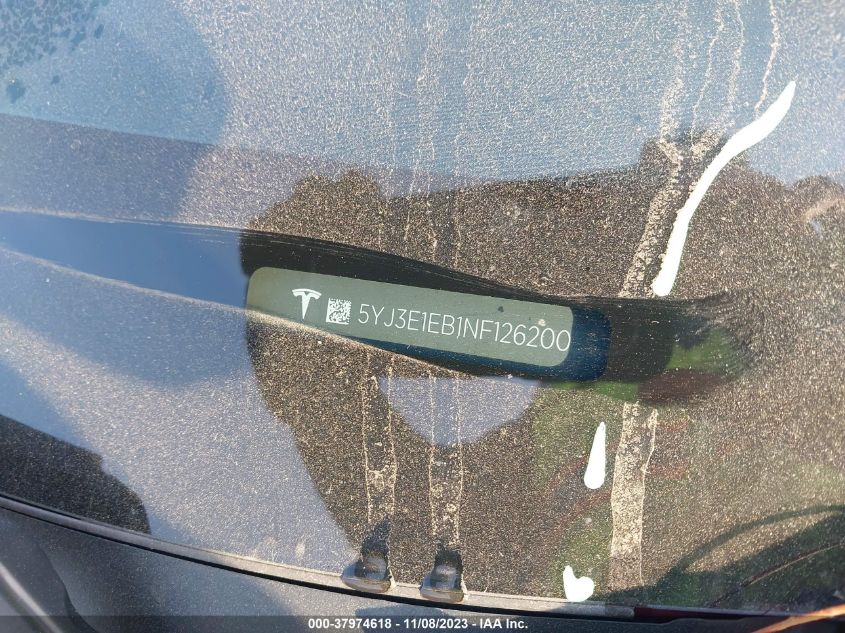 2022 TESLA MODEL 3 - 5YJ3E1EB1NF126200