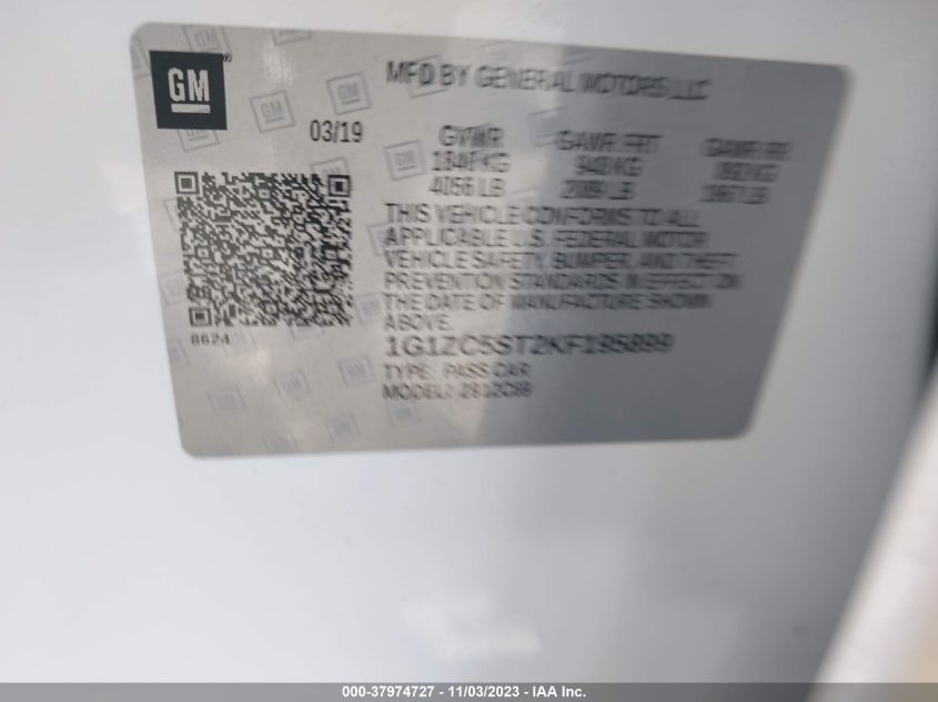 2019 CHEVROLET MALIBU LS - 1G1ZC5ST2KF195899