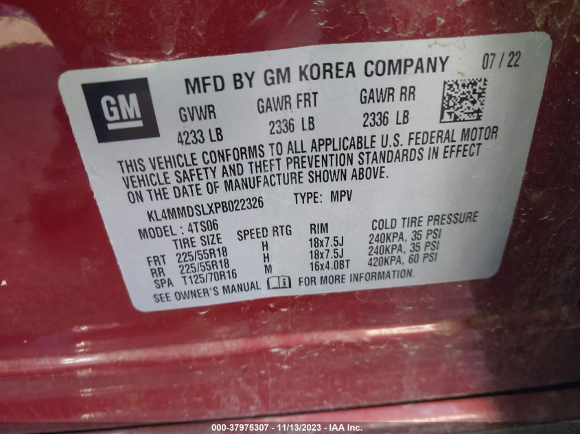 2023 BUICK ENCORE GX SELECT - KL4MMDSLXPB022326