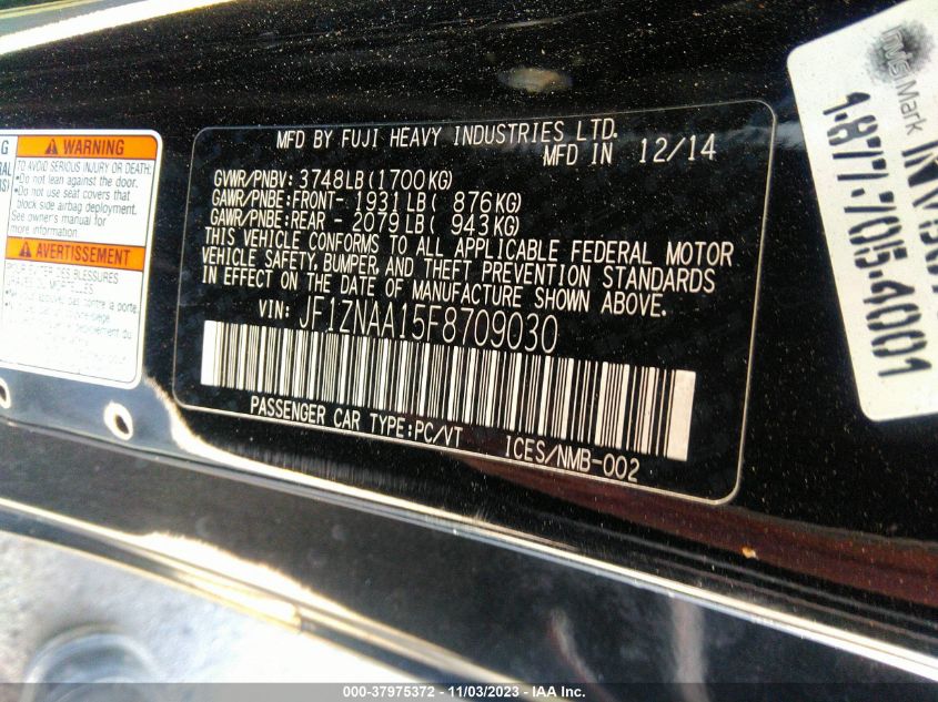 2015 TOYOTA SCION FR-S JF1ZNAA15F8709030