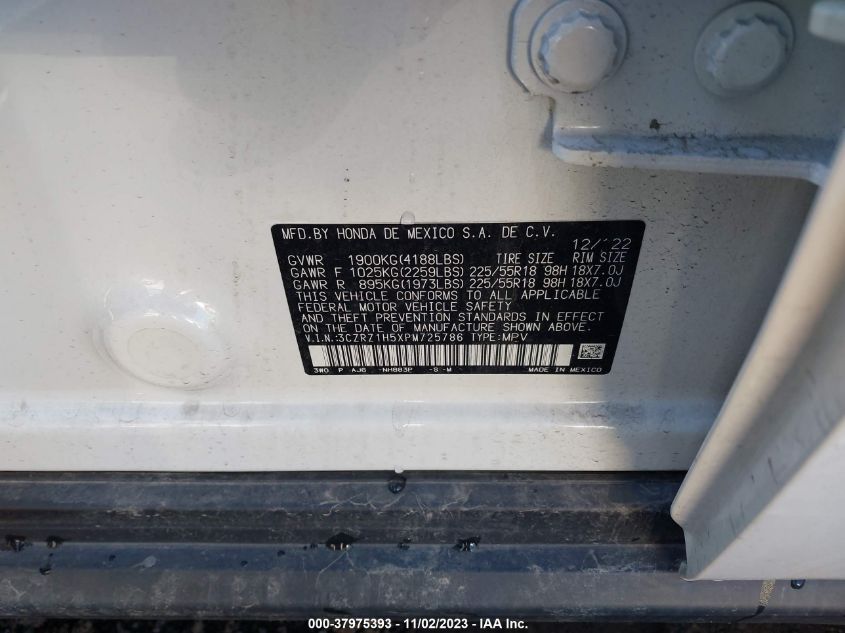 2023 HONDA HR-V SPORT - 3CZRZ1H5XPM725786