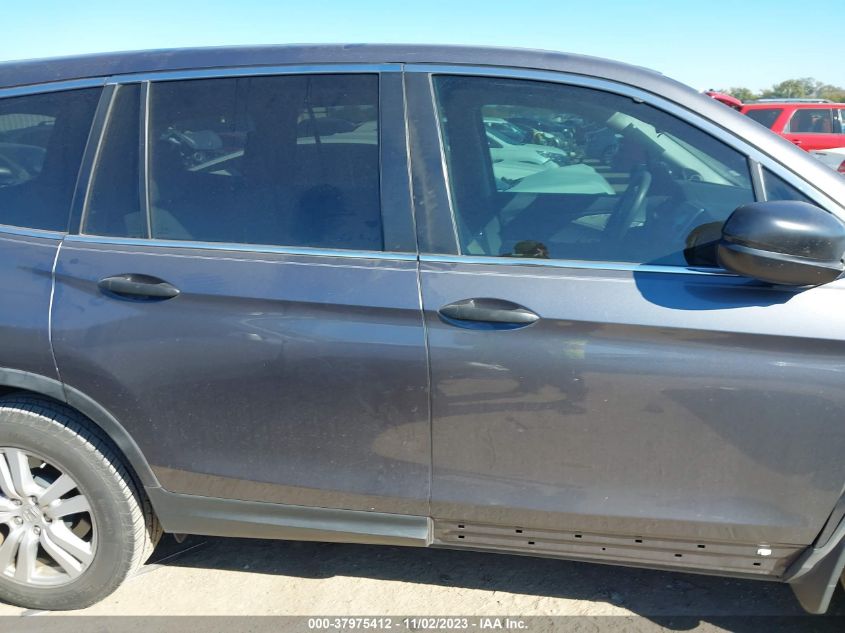 2016 HONDA PILOT LX - 5FNYF5H14GB015060