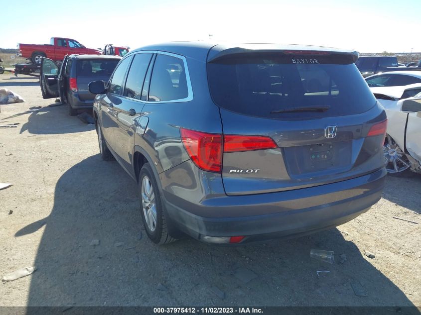 2016 HONDA PILOT LX - 5FNYF5H14GB015060