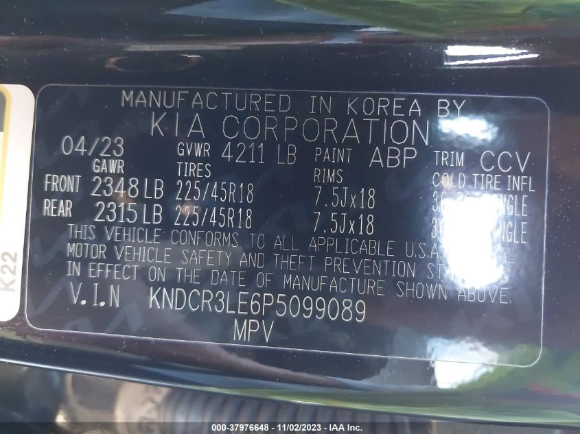 2023 KIA NIRO EX TOURING - KNDCR3LE6P5099089