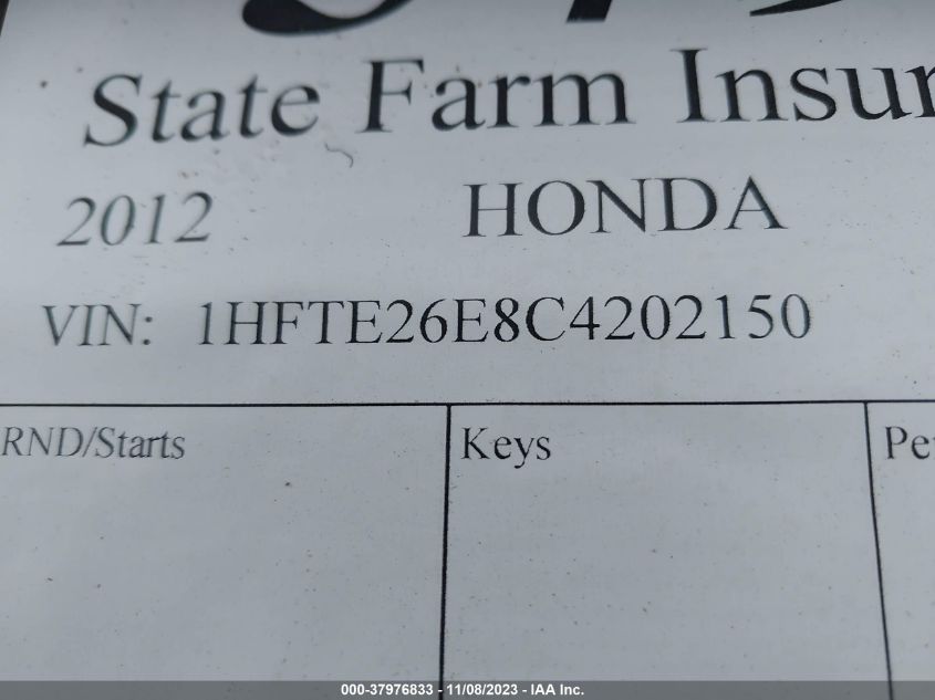 2012 HONDA TRX500 FPA - 1HFTE26E8C4202150