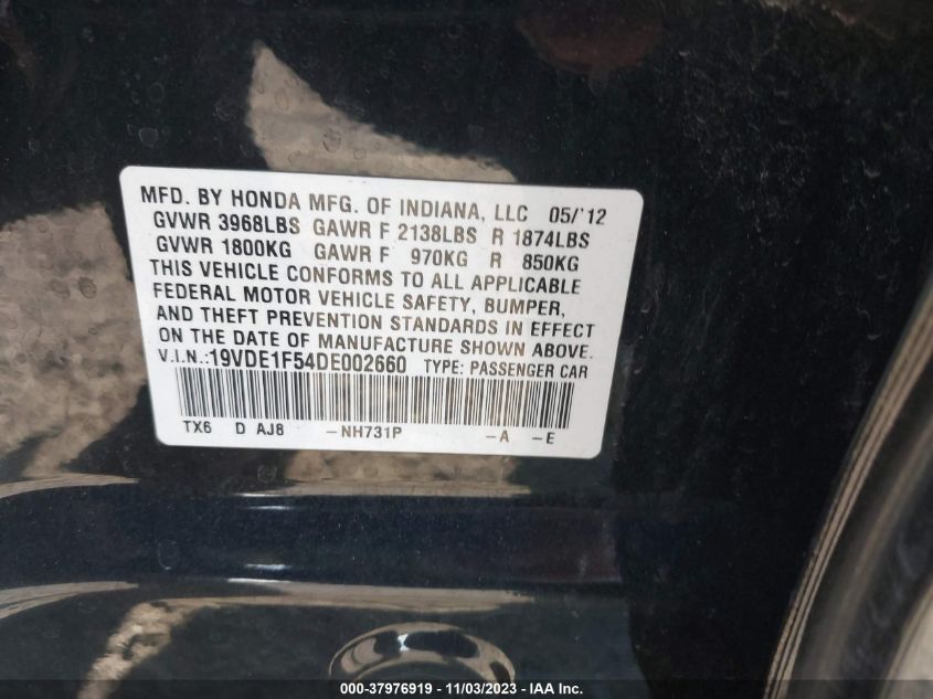 2013 ACURA ILX 20 PREMIUM - 19VDE1F54DE002660