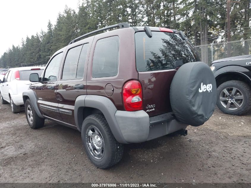 1J4GL48K24W135769 2004 JEEP LIBERTY SPORTphoto 3