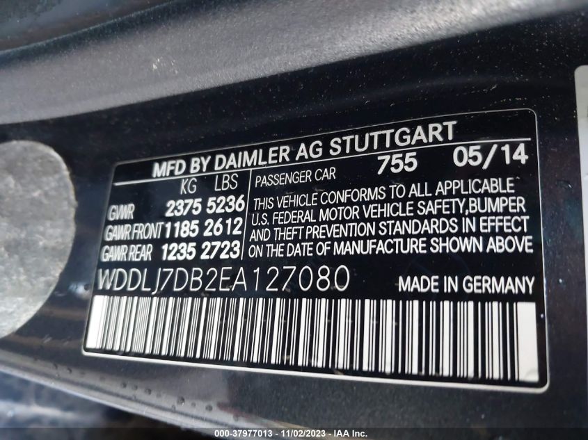 2014 MERCEDES-BENZ CLS 550 - WDDLJ7DB2EA127080