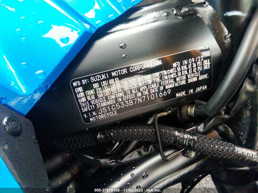 2022 SUZUKI GSX-S750 M/Z JS1C533B7N7101669