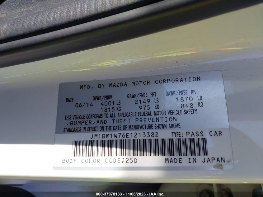 2014 MAZDA MAZDA3 I GRAND TOURING - JM1BM1W76E1213382