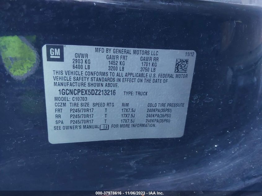 2013 CHEVROLET SILVERADO 1500 WORK TRUCK - 1GCNCPEX5DZ213216