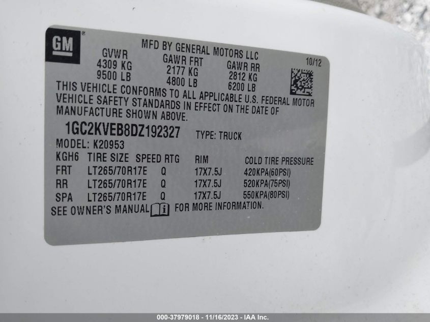 2013 CHEVROLET SILVERADO 2500HD WORK TRUCK - 1GC2KVEB8DZ192327