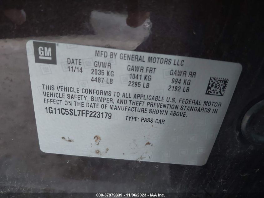 2015 CHEVROLET MALIBU 1LT - 1G11C5SL7FF223179