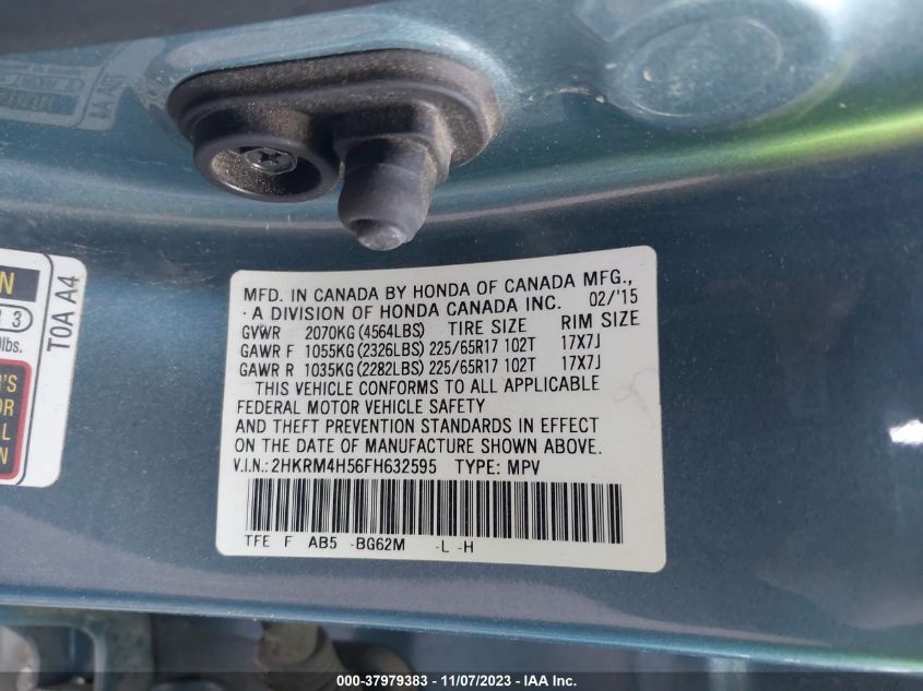 2015 HONDA CR-V EX - 2HKRM4H56FH632595