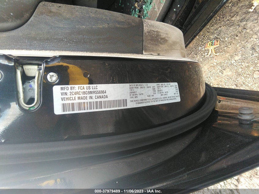 VIN 2C4RC1BG9MR556964 2021 CHRYSLER PACIFICA TOURING L