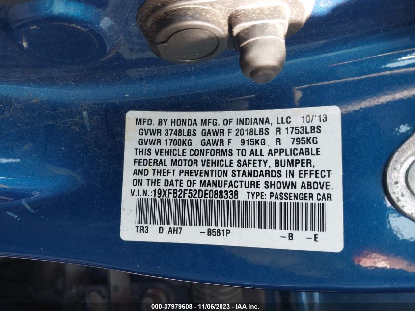 2013 HONDA CIVIC LX - 19XFB2F52DE088338
