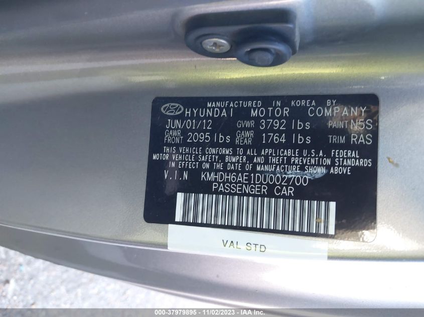 2013 HYUNDAI ELANTRA COUPE SE KMHDH6AE1DU002700