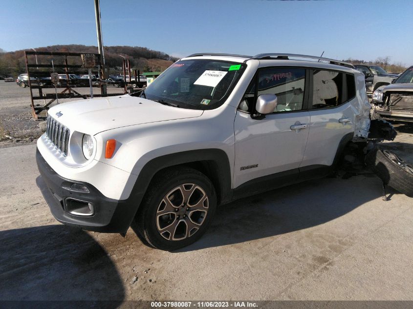 VIN ZACCJBDB4HPE54954 2017 JEEP RENEGADE LIMITED 4X4